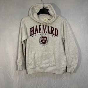 H&M Harvard University College Patch Hooded Hoodie Sweatshirt Small